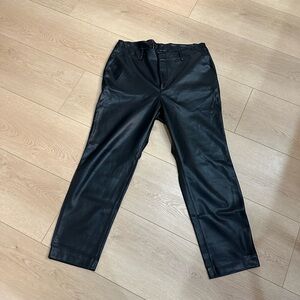 Black Faux Leather Pants